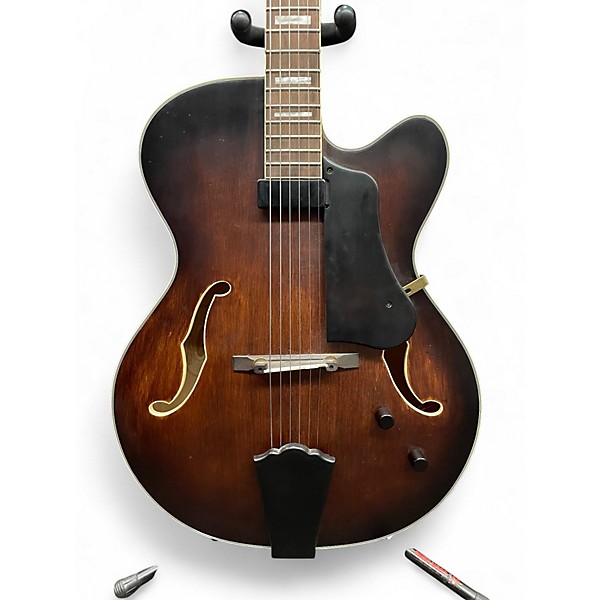 Used Washburn J600 Jazz Venetian Faded Tobacco Hollow Body Electric Guitar