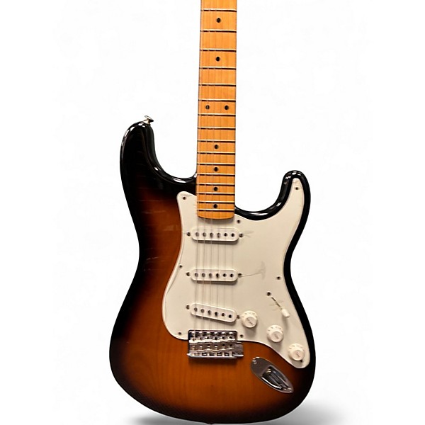 Used 2021 Fender American Original 50s Stratocaster 2 Tone Sunburst Solid Body Electric Guitar