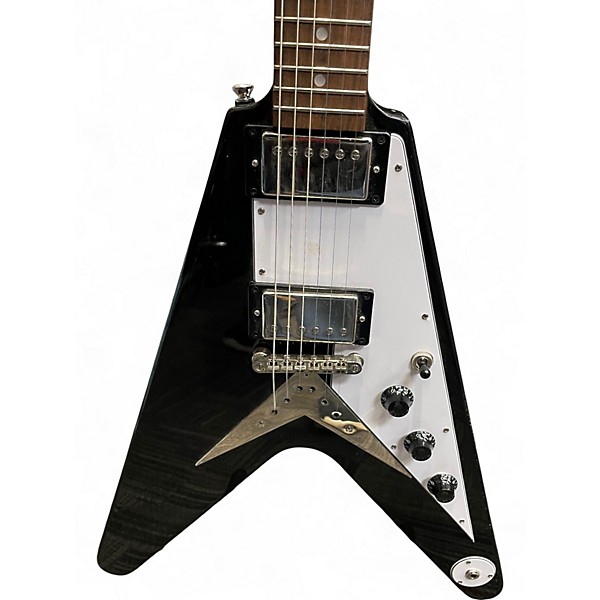 Used Epiphone Flying V Black Solid Body Electric Guitar