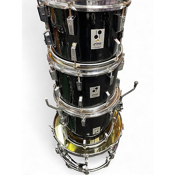Vintage 1980s SONOR 4 Piece PHONIC BLACK Drum Kit