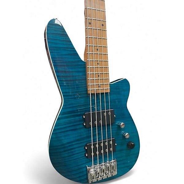 Used Reverend Mercalli 5 FM Teal Electric Bass Guitar