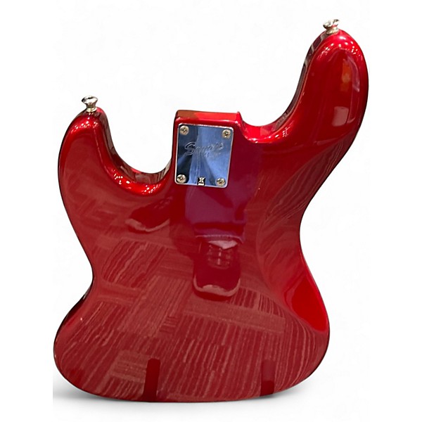 Used Squier Affinity Jazz Bass RED Electric Bass Guitar