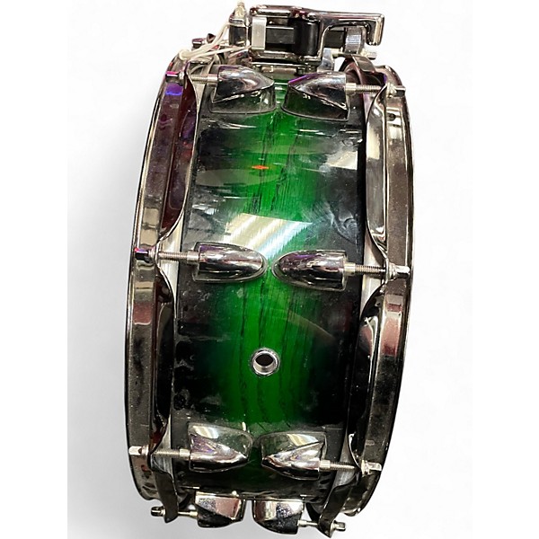 Used Yamaha 14X5.5 Live Custom Snare Green Oak Drum