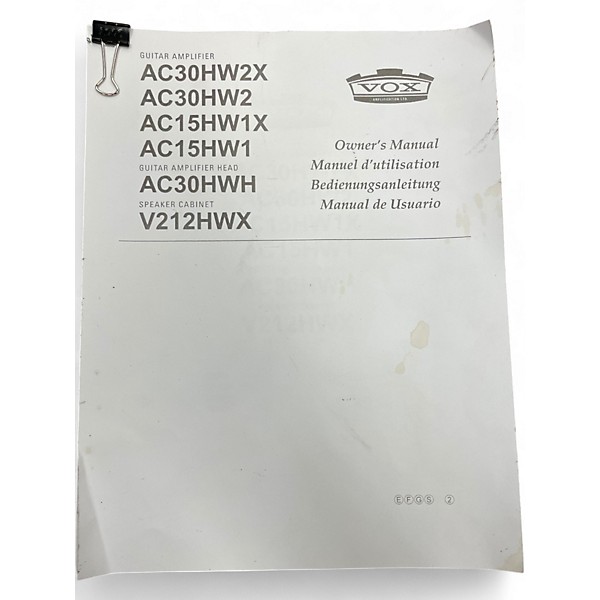 Used VOX AC30HWHD 30W Handwired / V212HWX Guitar Stack