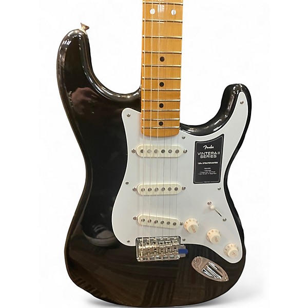 Used Fender Vintera 50s Stratocaster Black Solid Body Electric Guitar