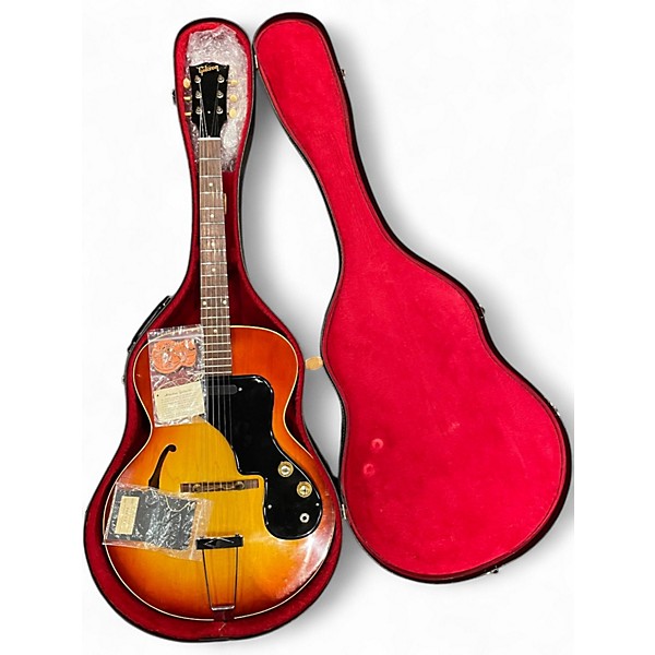 Vintage 1965 Gibson ES-120T Sunburst Hollow Body Electric Guitar