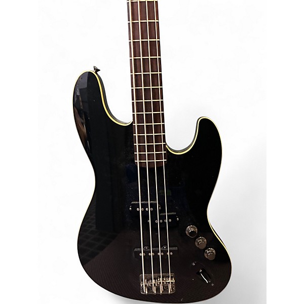 Used Fender Aerodyne Jazz Bass Black Electric Bass Guitar