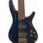 Used Ibanez SR755 5 String Blue Burst Electric Bass Guitar