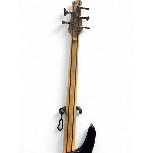 Used Ibanez SR755 5 String Blue Burst Electric Bass Guitar