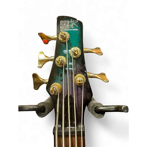 Used Ibanez SR405 5 String Emerald Green Electric Bass Guitar