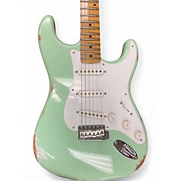 Used Fender Limited Edition Fat 1954 Stratocaster Faded Aged Surf Green Solid Body Electric Guitar