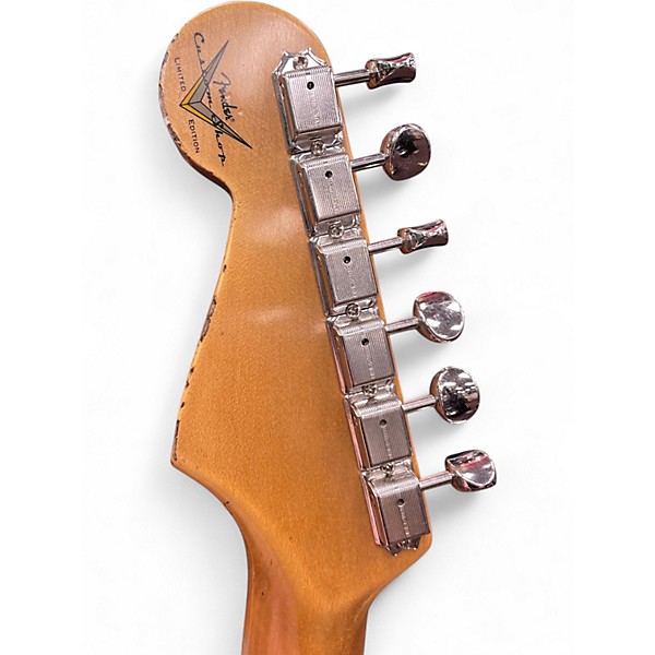 Used Fender Limited Edition Fat 1954 Stratocaster Faded Aged Surf Green Solid Body Electric Guitar