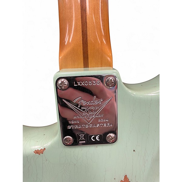 Used Fender Limited Edition Fat 1954 Stratocaster Faded Aged Surf Green Solid Body Electric Guitar