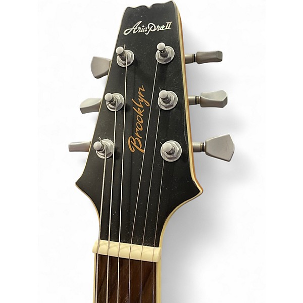 Used Aria brooklyn Pearl White Solid Body Electric Guitar