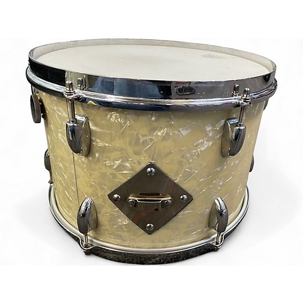 Vintage 1960s Gretsch Drums 3 Piece broadkaster white marine pearl Drum Kit