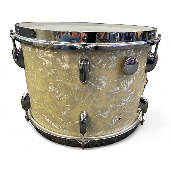 Vintage 1960s Gretsch Drums 3 Piece broadkaster white marine pearl Drum Kit