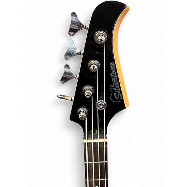 Used Silvertone BASS Black Electric Bass Guitar