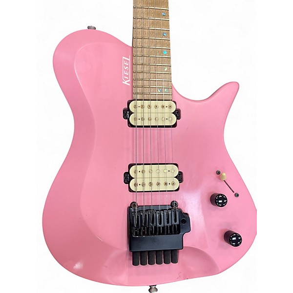 Used Kiesel Zues 6 Coral pink Solid Body Electric Guitar