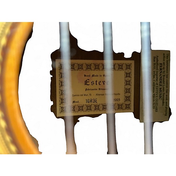 Used ESTEVE 1GR3E Natural Nylon String Acoustic Guitar