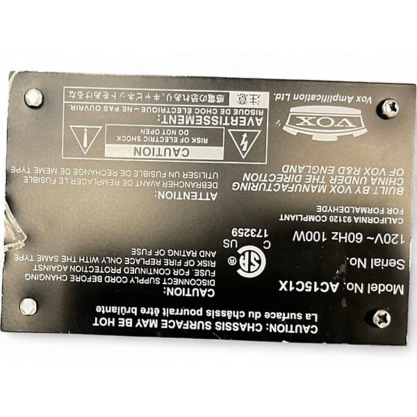 Used VOX AC15CC1X Tube Guitar Combo Amp