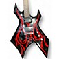 Used B.C. Rich KKW Warlock Tribal Black and Red Solid Body Electric Guitar