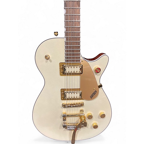 Used Gretsch Guitars lectromatic Pristine Jet Single-Cut Electric Guitar White Go WHITE GOLD Solid Body Electric Guitar