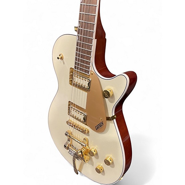 Used Gretsch Guitars lectromatic Pristine Jet Single-Cut Electric Guitar White Go WHITE GOLD Solid Body Electric Guitar