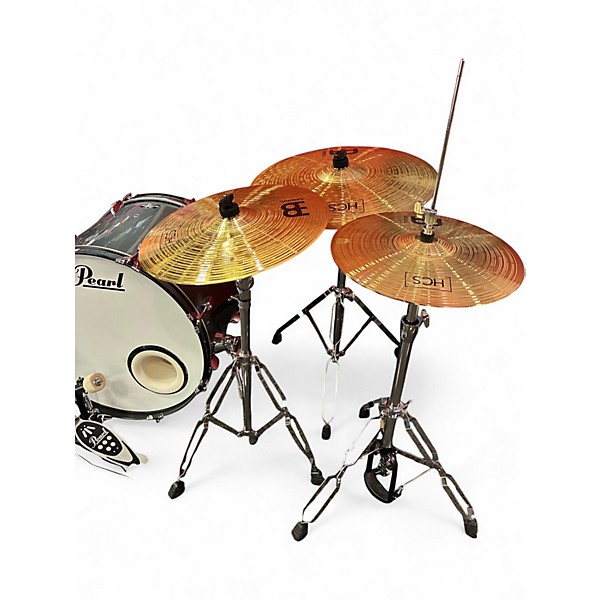 Used Pearl 5 Piece ROADSHOW COMPLETE 5 PIECE KIT CHARCOAL METALLIC Drum Kit