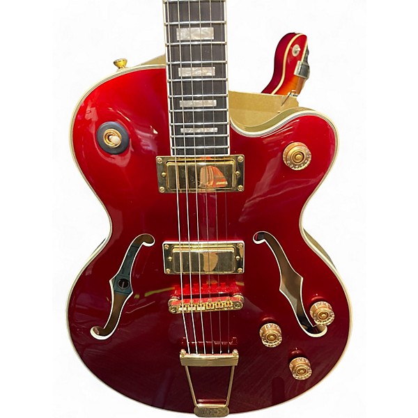 Used Epiphone UPTOWN KAT Red and Gold Hollow Body Electric Guitar