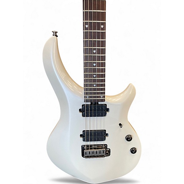 Used Sterling by Music Man John Petrucci Signature Majesty 6 Pearl White Solid Body Electric Guitar