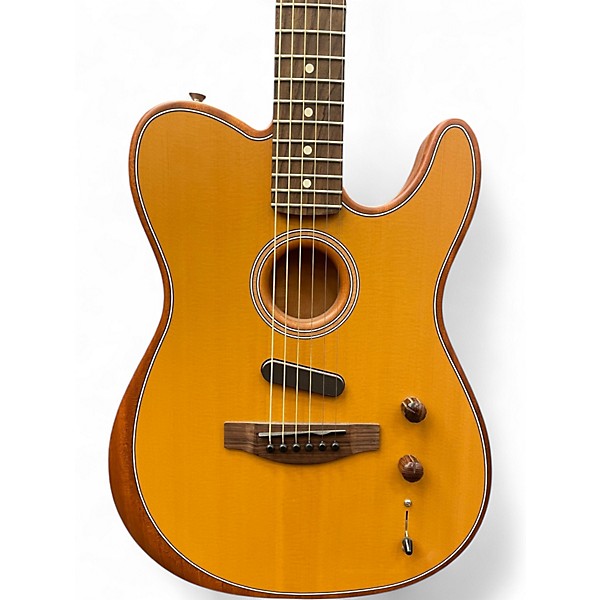 Used Fender Acoustasonic Player Telecaster Butterscotch Blonde Acoustic Electric Guitar