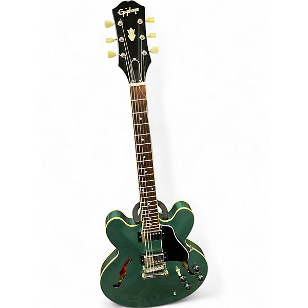 Used Epiphone ES335 green Hollow Body Electric Guitar
