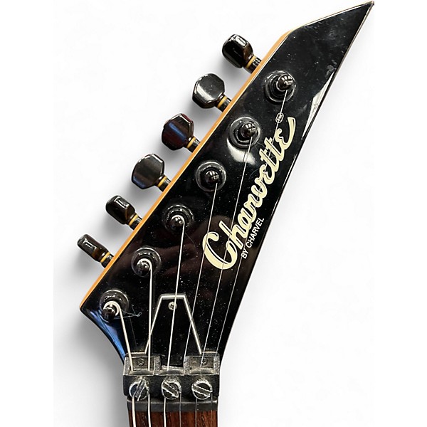 Vintage 1980s Charvette By Charvel Charvette Black Solid Body Electric Guitar
