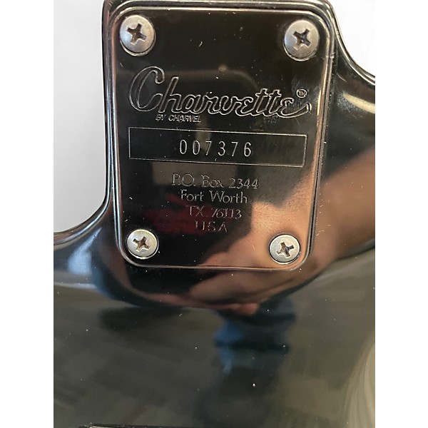 Vintage 1980s Charvette By Charvel Charvette Black Solid Body Electric Guitar