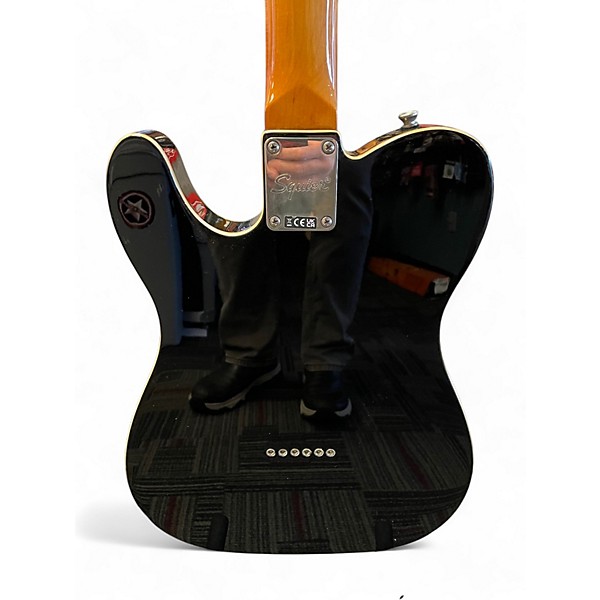 Used Squier Classic Vibe Baritone Custom Telecaster Black Solid Body Electric Guitar