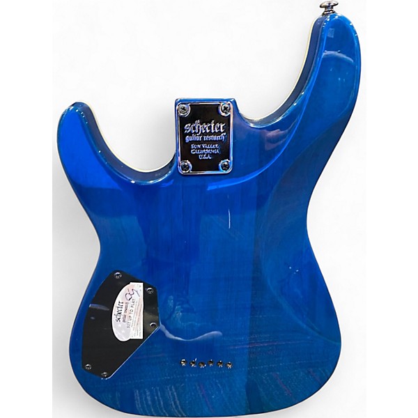 Used Schecter Guitar Research Omen Extreme 6 Ocean Blue Burst Solid Body Electric Guitar