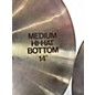 Used Paiste 14in 404 TOP MEDIUM HI HAT PAIR Cymbal
