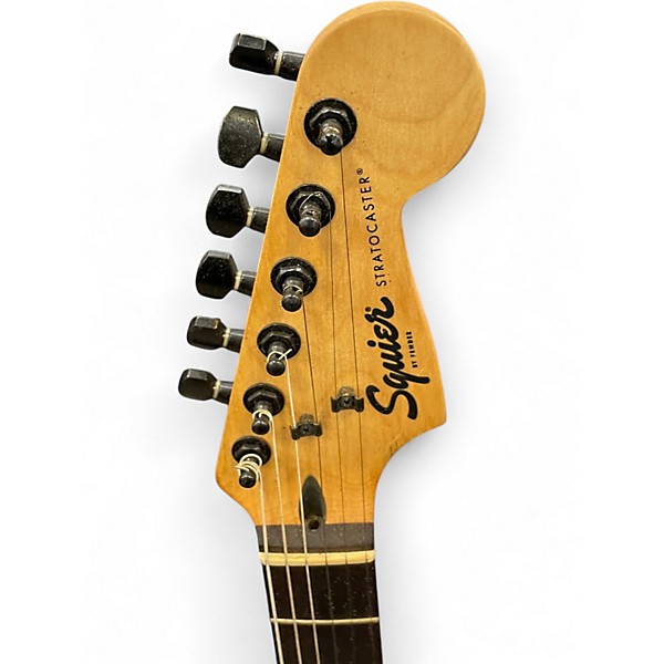 Used Squier Stratocaster HSS BLACK SPARKLE Solid Body Electric Guitar