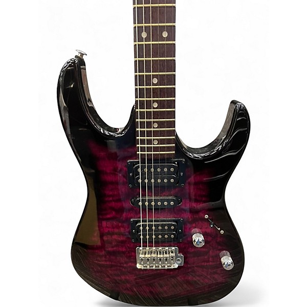 Used Ibanez GIO GRX70QA Purple Solid Body Electric Guitar