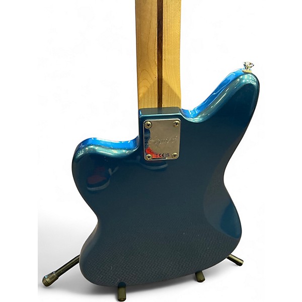 Used Squier Jaguar Bass Blue Electric Bass Guitar