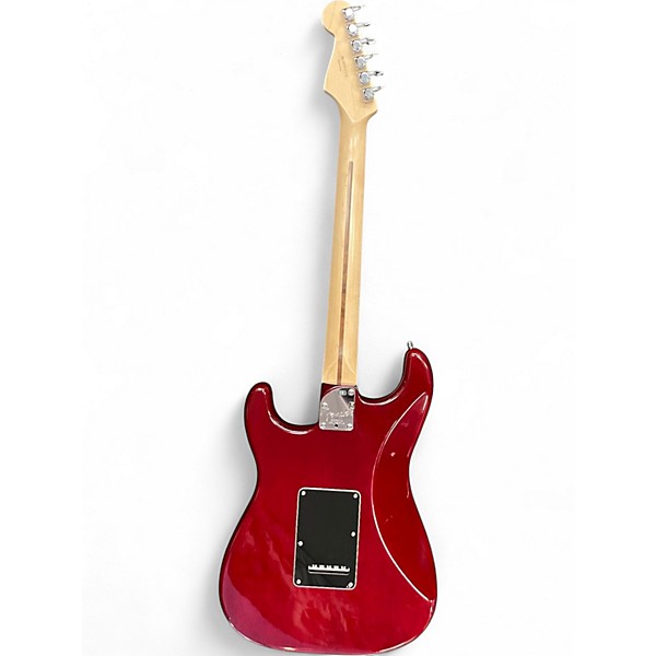 Used Fender American Deluxe Mahogany Stratocaster HSS Crimson Red Trans Solid Body Electric Guitar