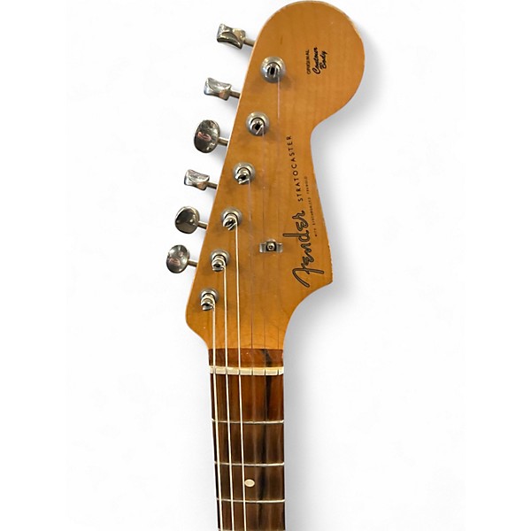 Used Fender Road Worn 1960S Stratocaster Olympic White Solid Body Electric Guitar