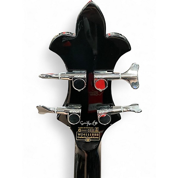 Used Schecter Guitar Research Sean Yseult Casket Signature 4-String Bass Black Electric Bass Guitar