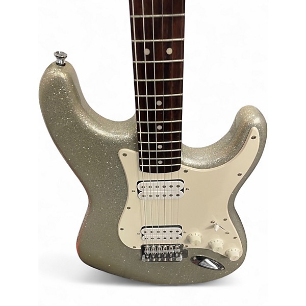 Used Squier Bullet Stratocaster HH Silver Sparkle Solid Body Electric Guitar