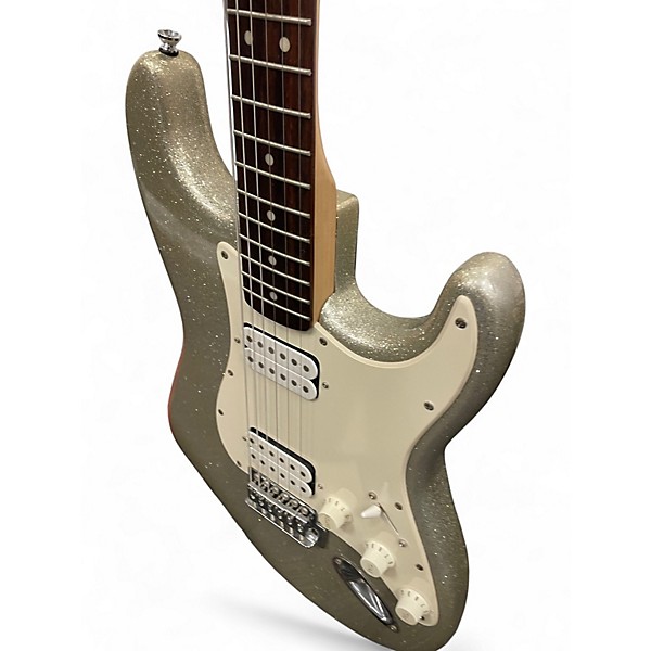 Used Squier Bullet Stratocaster HH Silver Sparkle Solid Body Electric Guitar