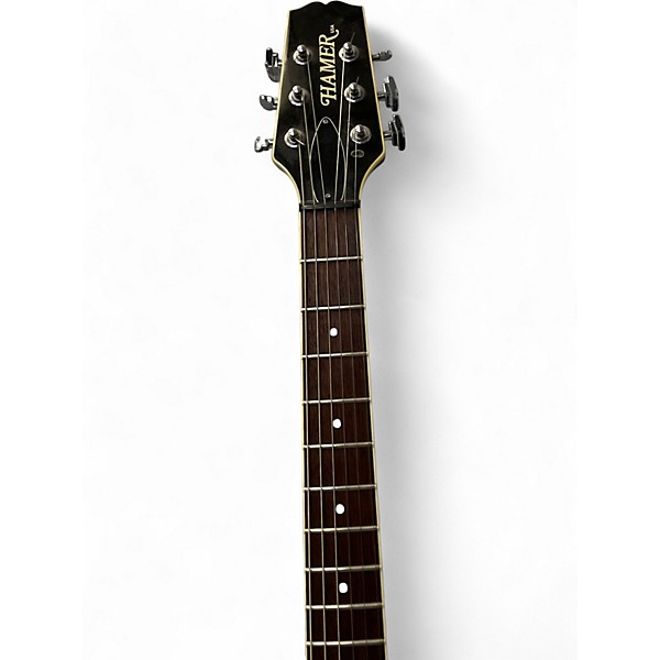 Used Hamer Newport Pro Trans Red Hollow Body Electric Guitar