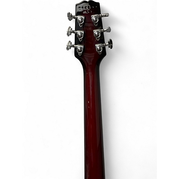 Used Hamer Newport Pro Trans Red Hollow Body Electric Guitar