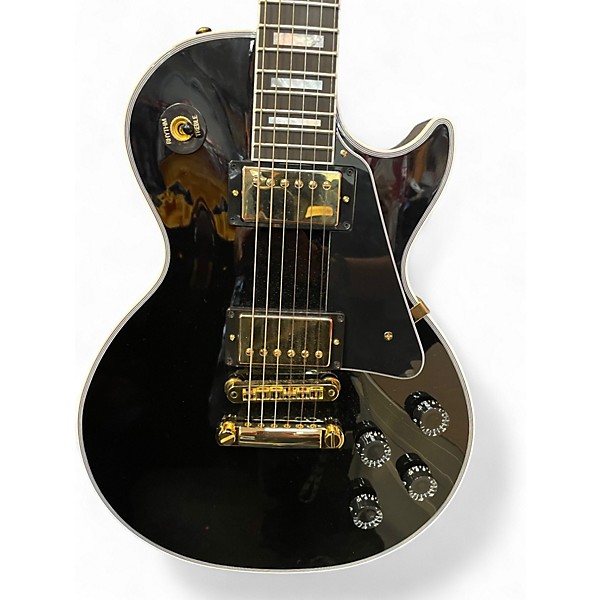 Used Gibson Les Paul Custom Black Solid Body Electric Guitar