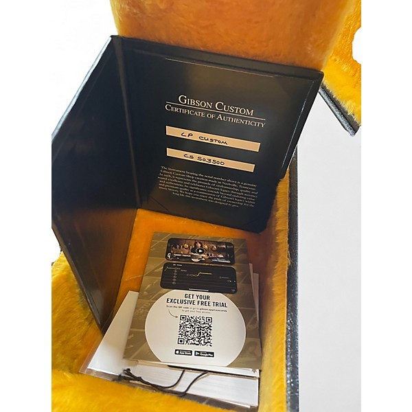 Used Gibson Les Paul Custom Black Solid Body Electric Guitar