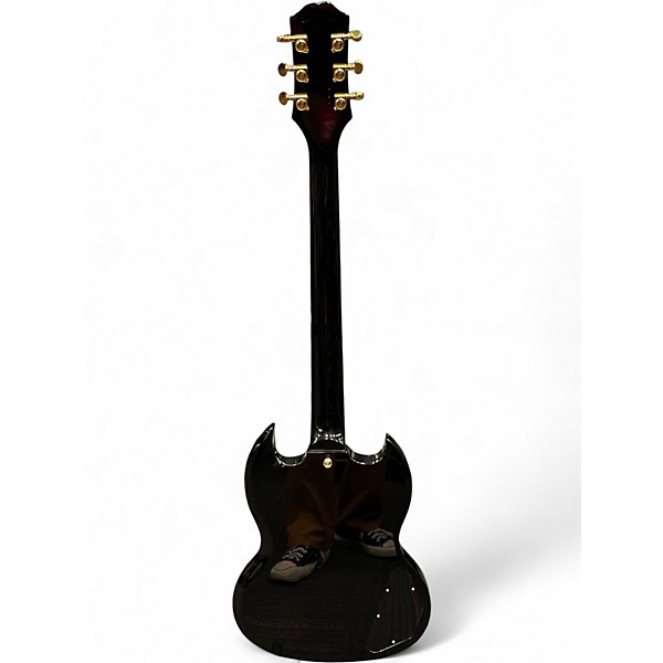 Used Epiphone SG Custom Left Handed Black Solid Body Electric Guitar